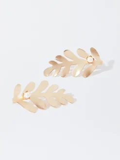 PARFOIS Pendientes Dorados Con Perla De Agua Dulce Blanco Store