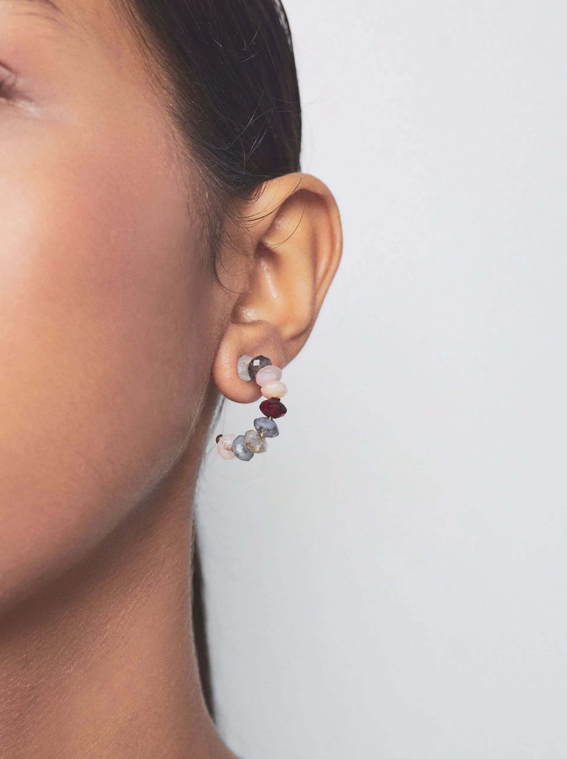 PARFOIS Pendientes Dorados Con Piedra Negro Clearance
