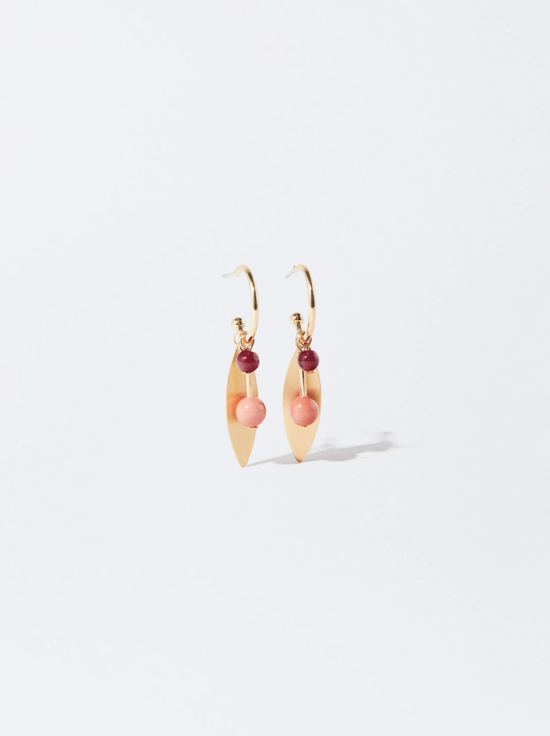 PARFOIS Pendientes Dorados Con Piedras Multicor Store
