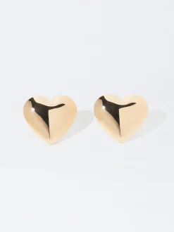 PARFOIS Pendientes s Corazón Dorado Outlet