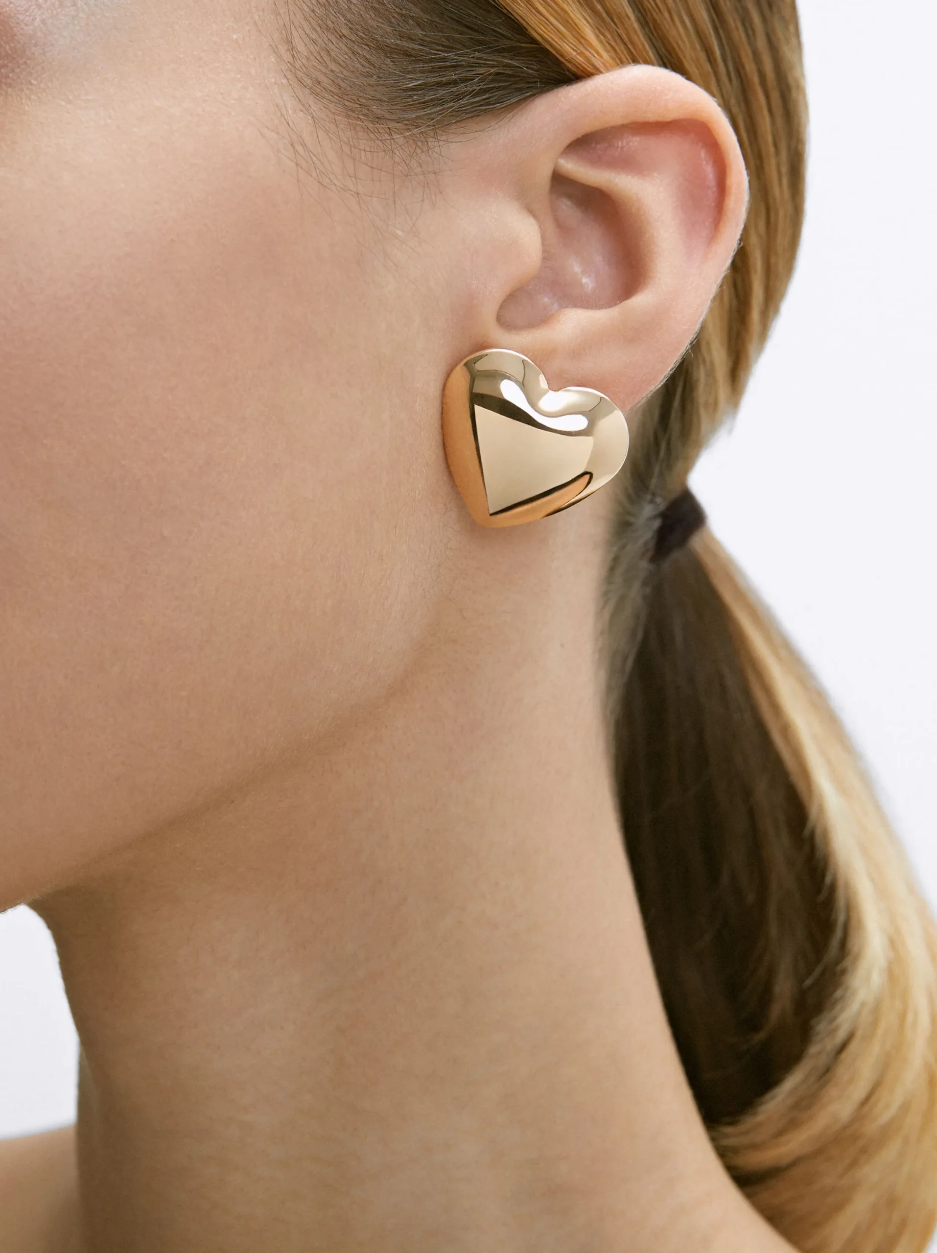 PARFOIS Pendientes s Corazón Dorado Outlet
