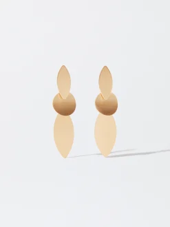 PARFOIS Pendientes s Efecto Mate Dorado Clearance