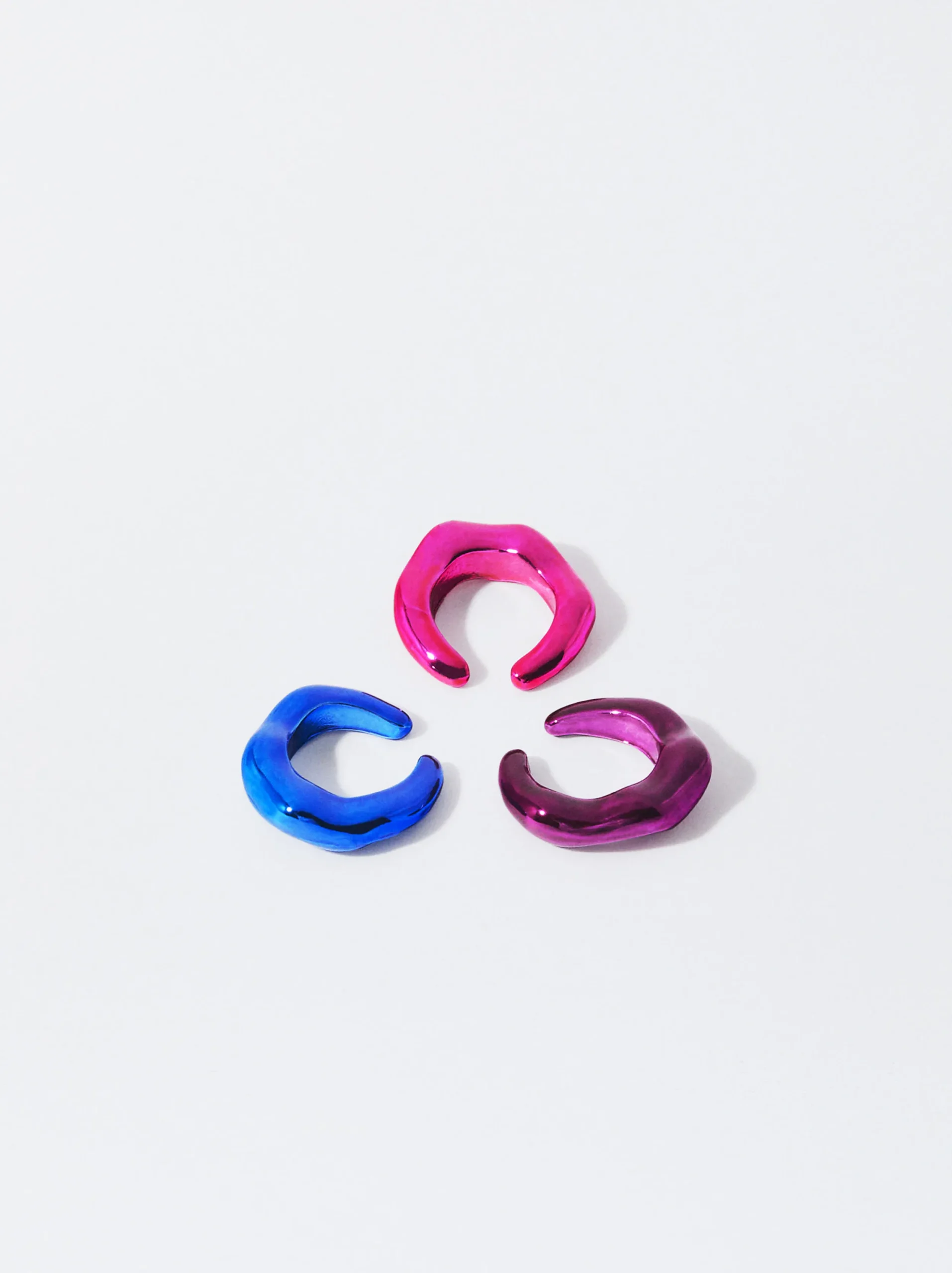 PARFOIS Pendientes Ear Cuff Metalizados Multicor Sale
