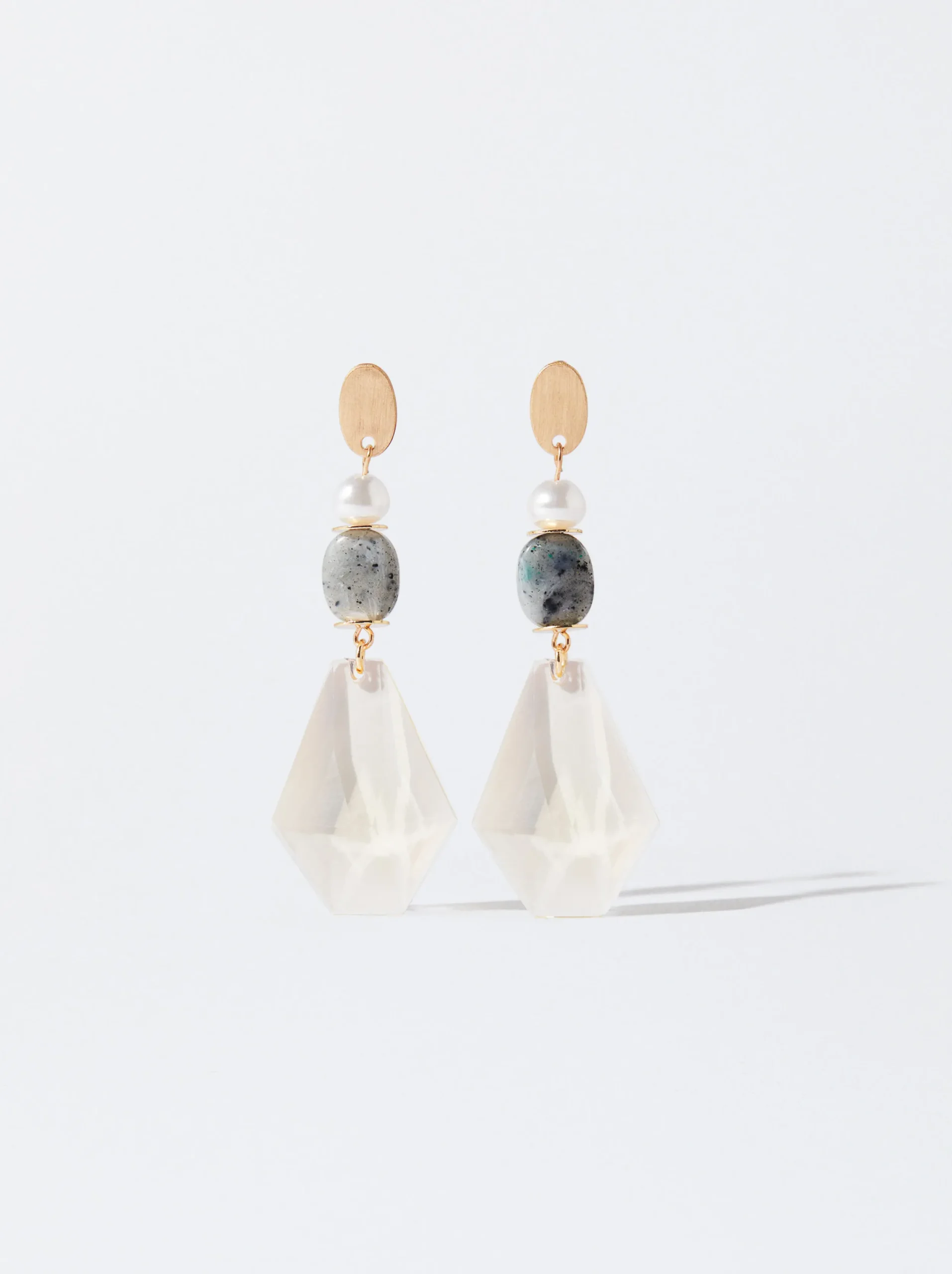 PARFOIS Pendientes Efecto Transparente Multicor Cheap