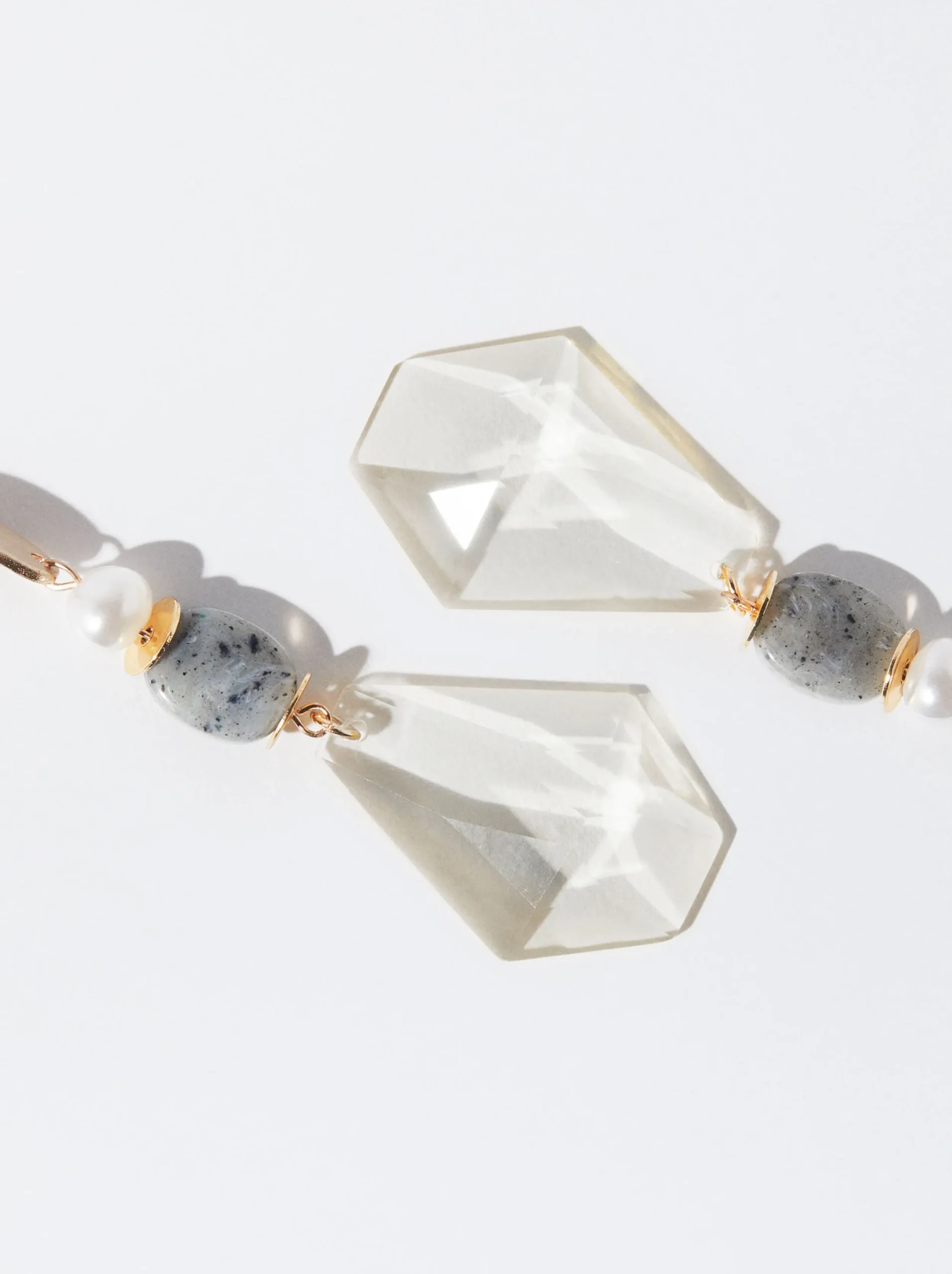 PARFOIS Pendientes Efecto Transparente Multicor Cheap
