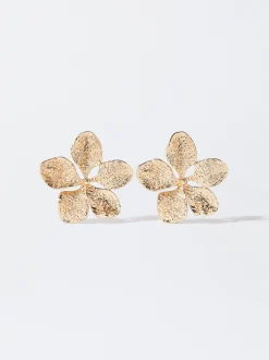 PARFOIS Pendientes En Forma De Flor s Dorado Clearance