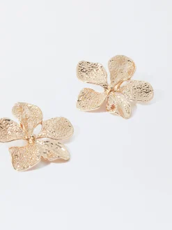 PARFOIS Pendientes En Forma De Flor s Dorado Clearance