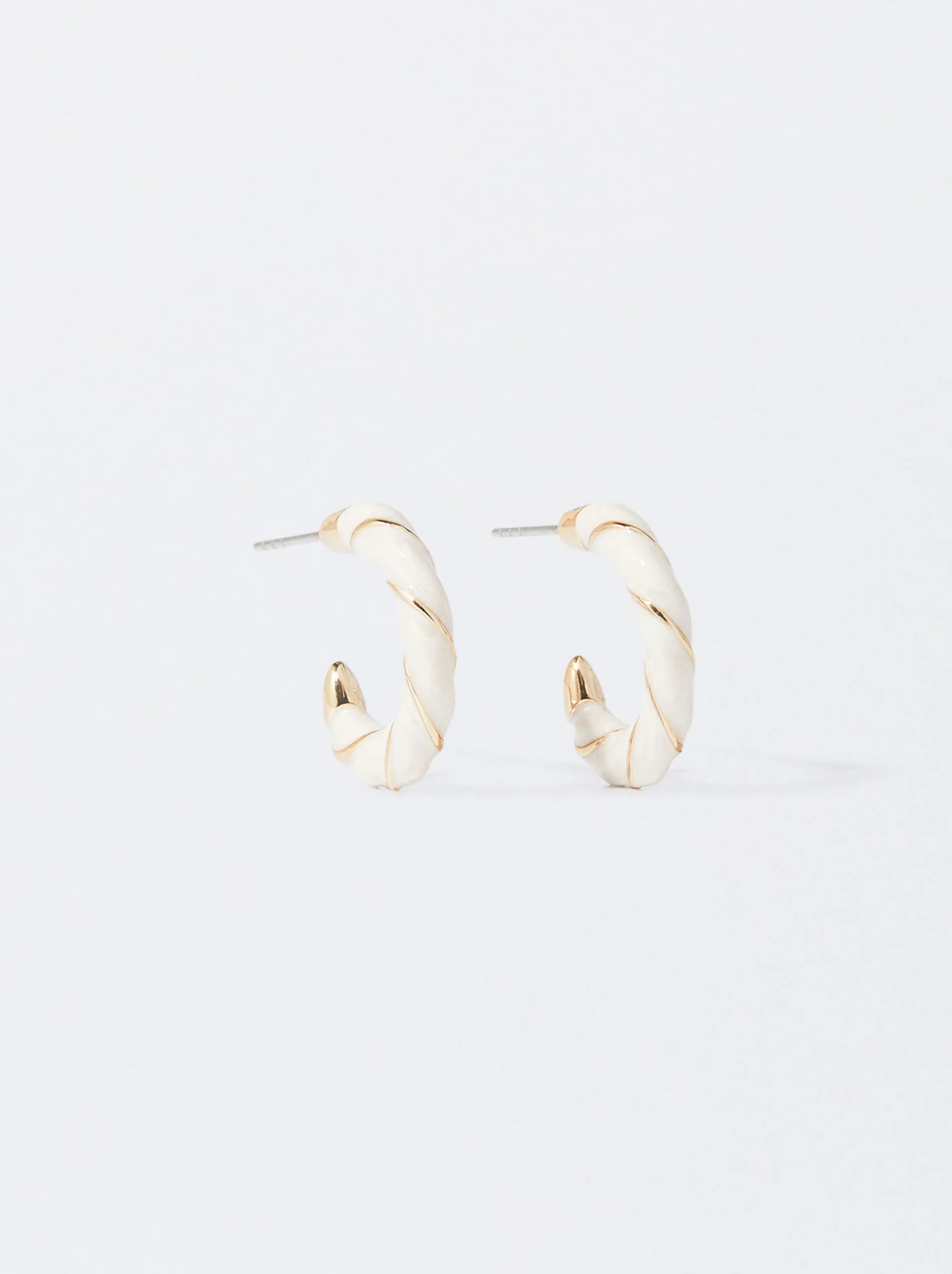 PARFOIS Pendientes Esmaltados Beige Cheap