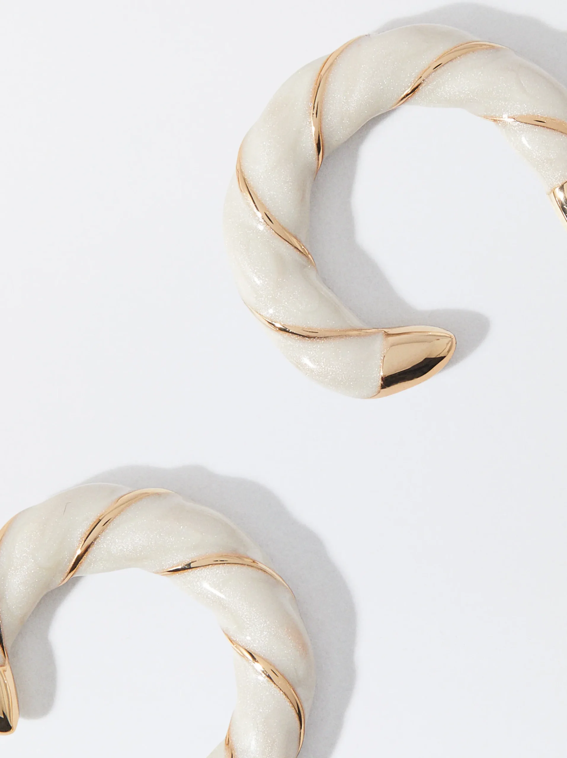PARFOIS Pendientes Esmaltados Beige Cheap