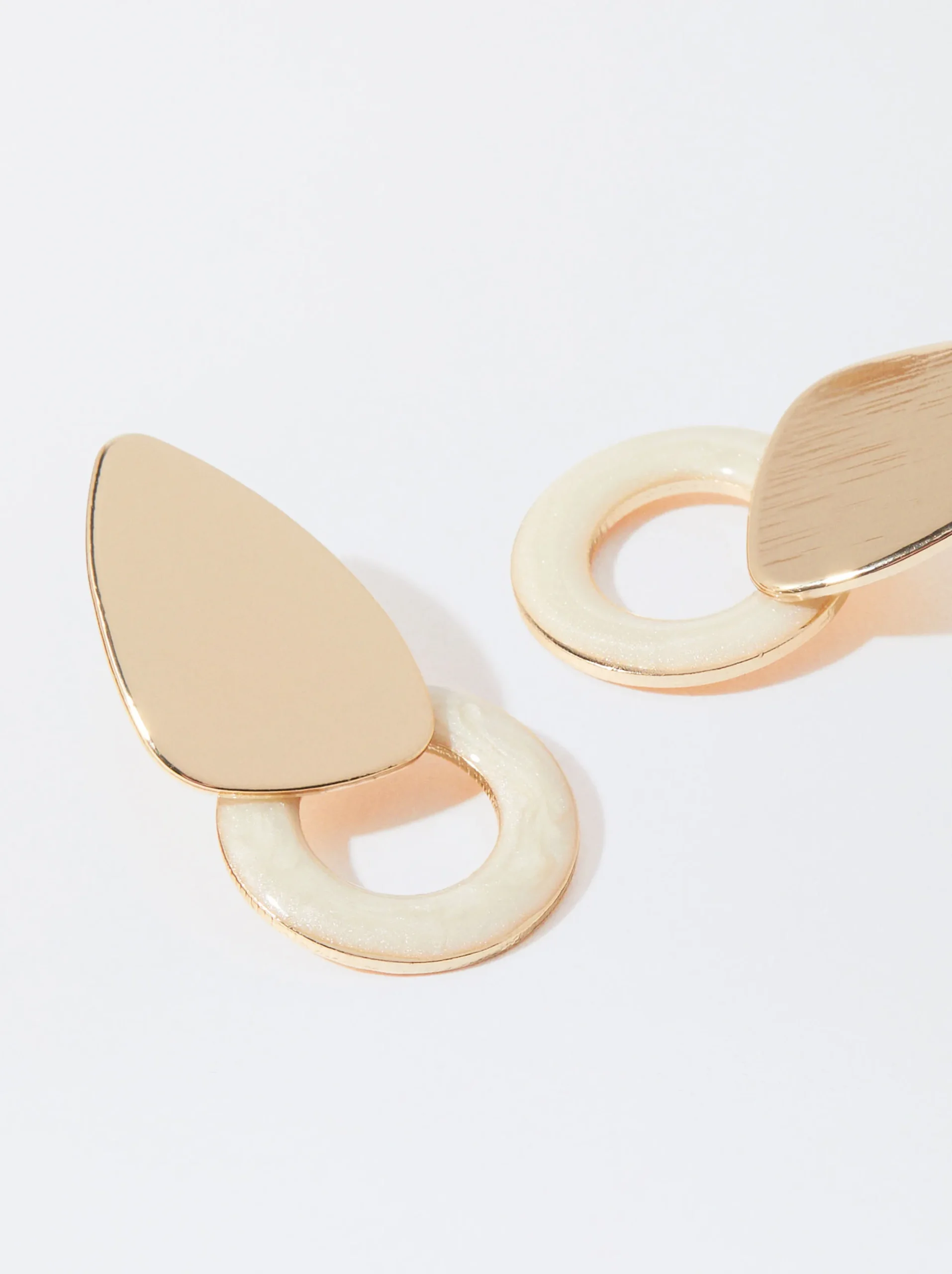 PARFOIS Pendientes Esmaltados Beige Best