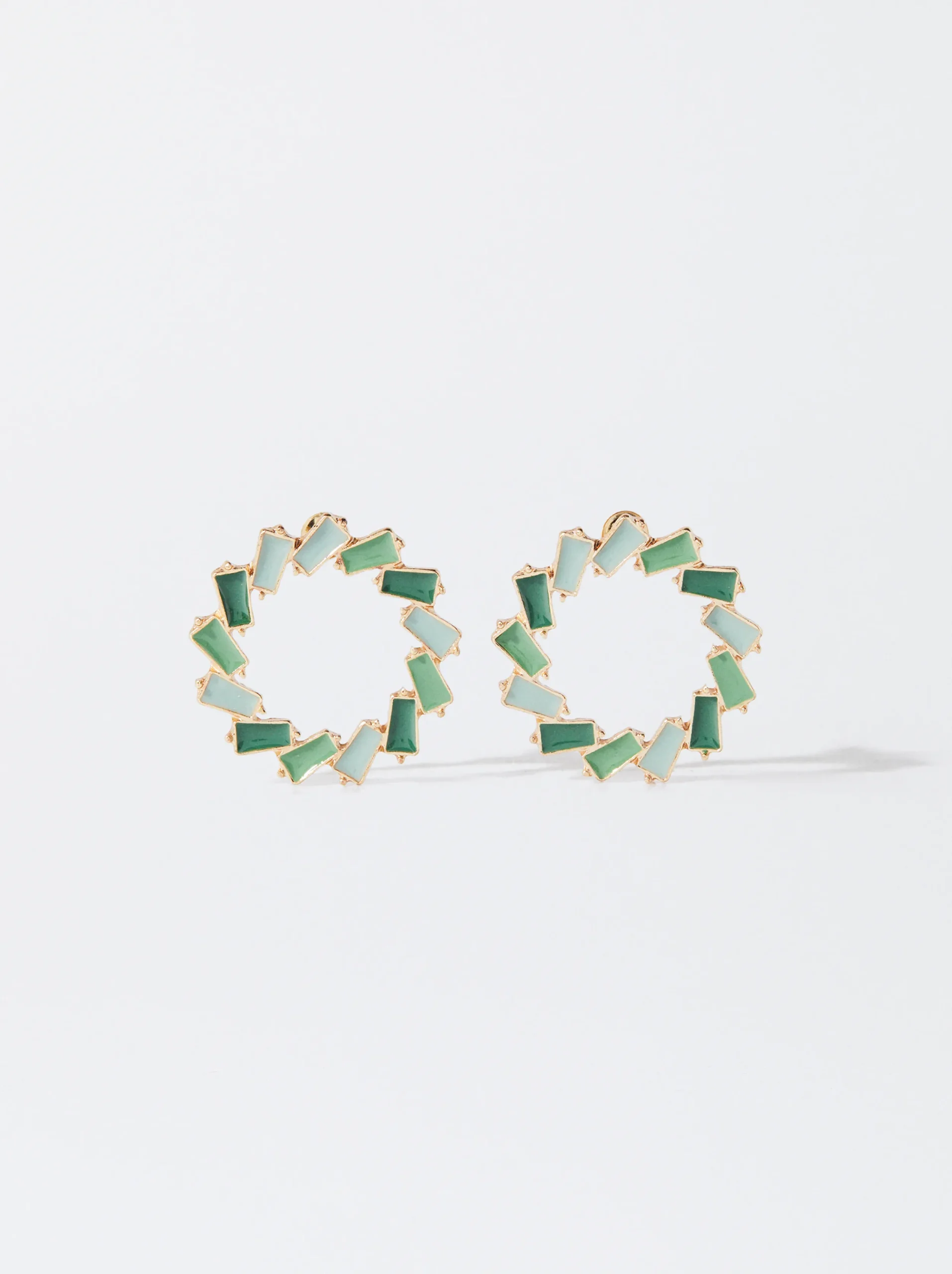 PARFOIS Pendientes Esmaltados Multicor Cheap