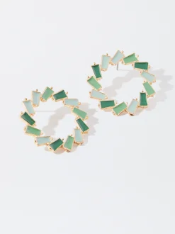 PARFOIS Pendientes Esmaltados Multicor Cheap