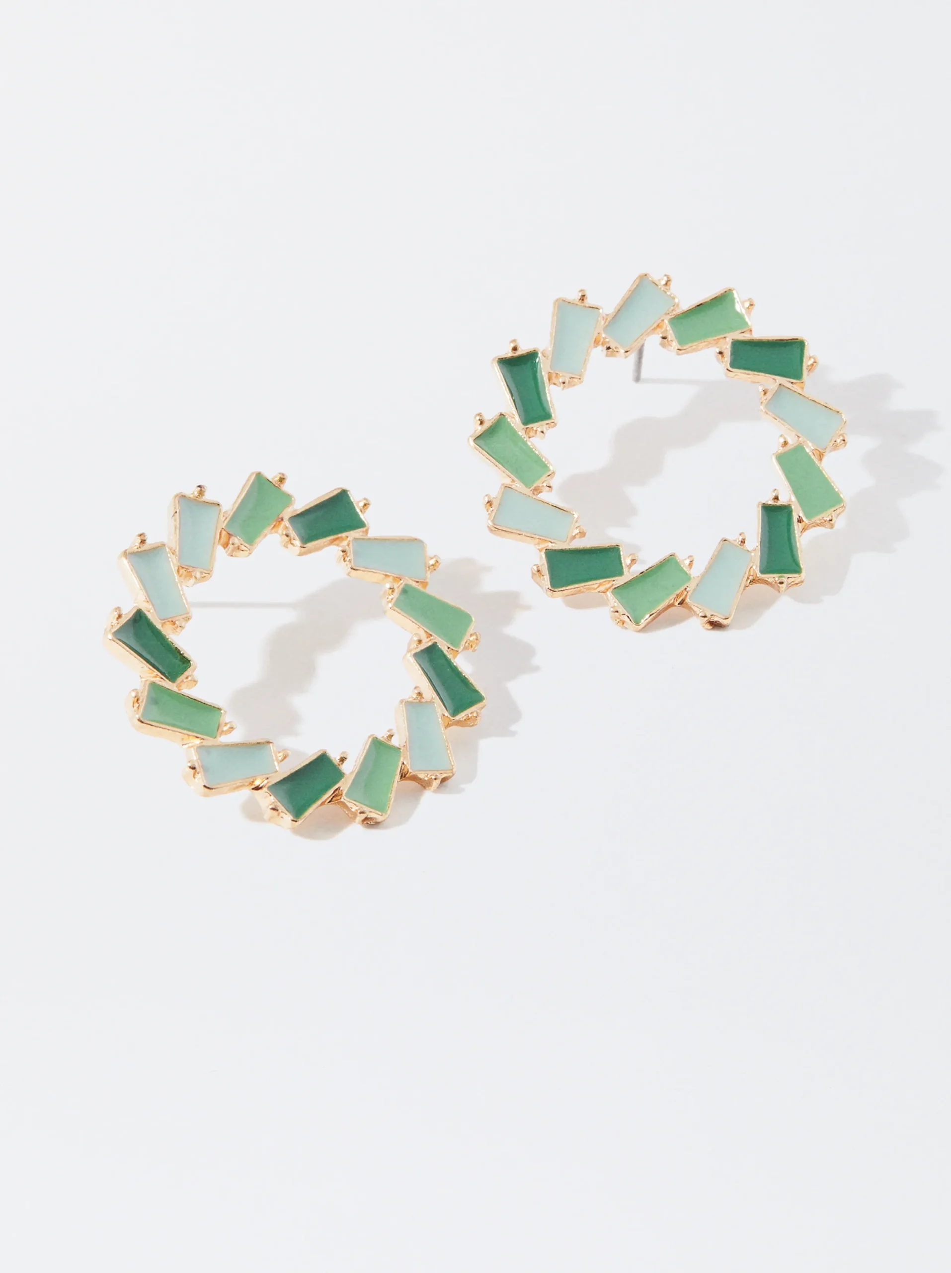 PARFOIS Pendientes Esmaltados Multicor Cheap