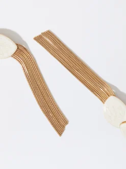 PARFOIS Pendientes Esmaltados Beige Store