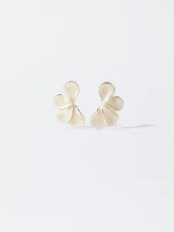 PARFOIS Pendientes Esmaltados Beige Flash Sale