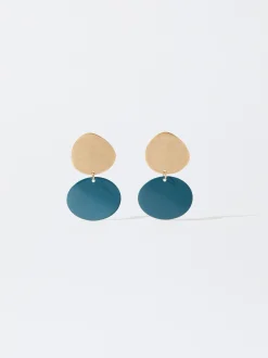 PARFOIS Pendientes Esmaltados Verde Store