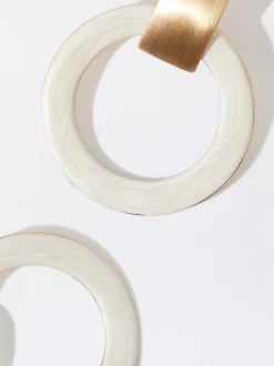 PARFOIS Pendientes Esmaltados Beige Best