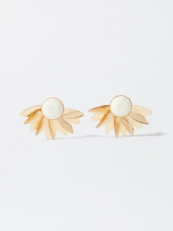 PARFOIS Pendientes Esmaltados Beige Sale