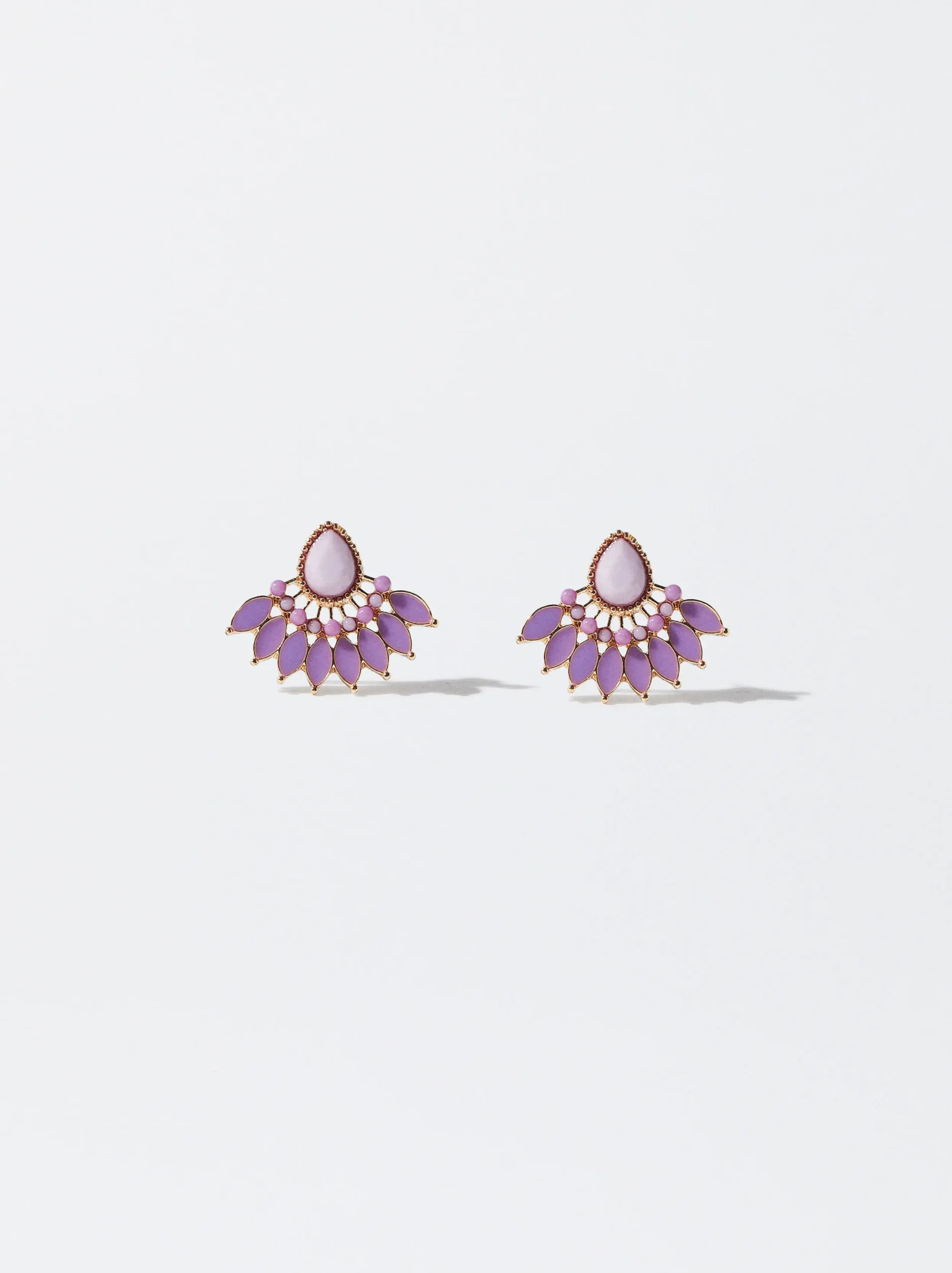PARFOIS Pendientes Esmalte Violeta Online