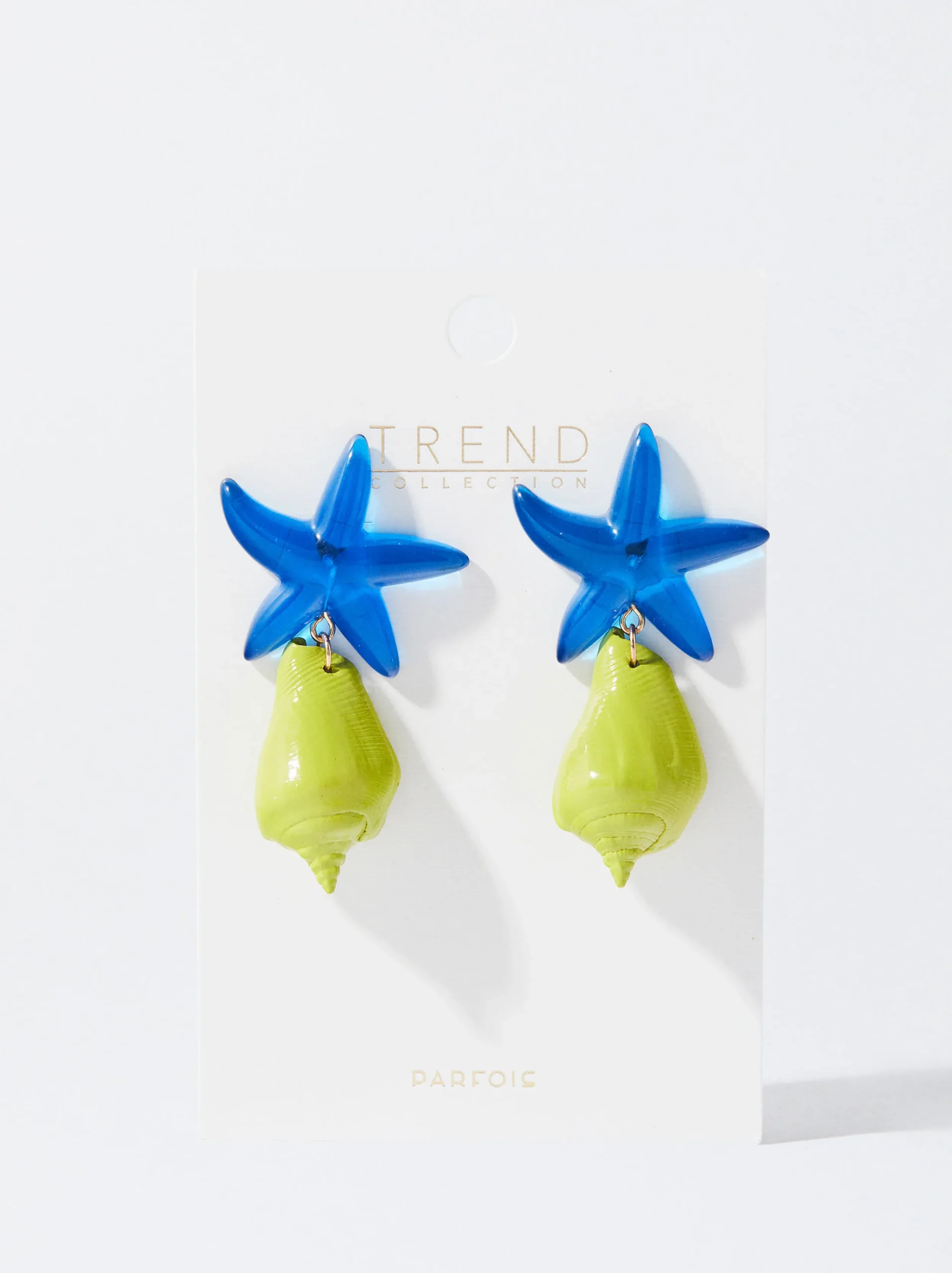 PARFOIS Pendientes Estrella Con Resina Amarillo Best Sale