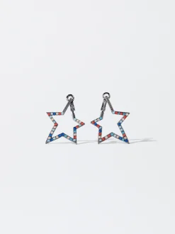 PARFOIS Pendientes Estrella Cristales Multicor Discount