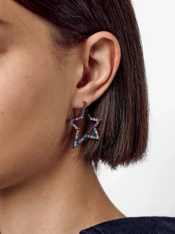 PARFOIS Pendientes Estrella Cristales Multicor Discount