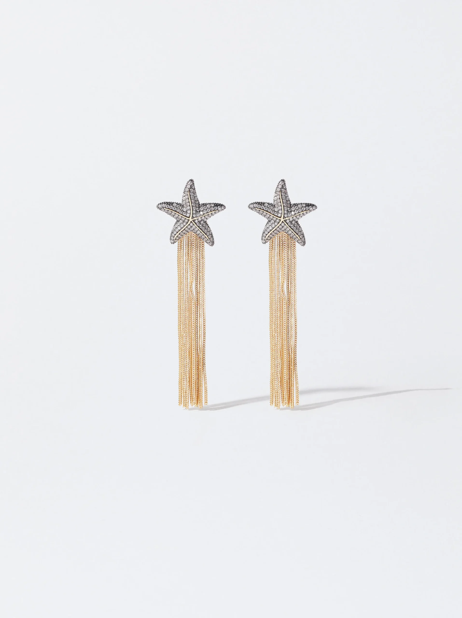 PARFOIS Pendientes Estrella Y Circonitas Dorado Outlet