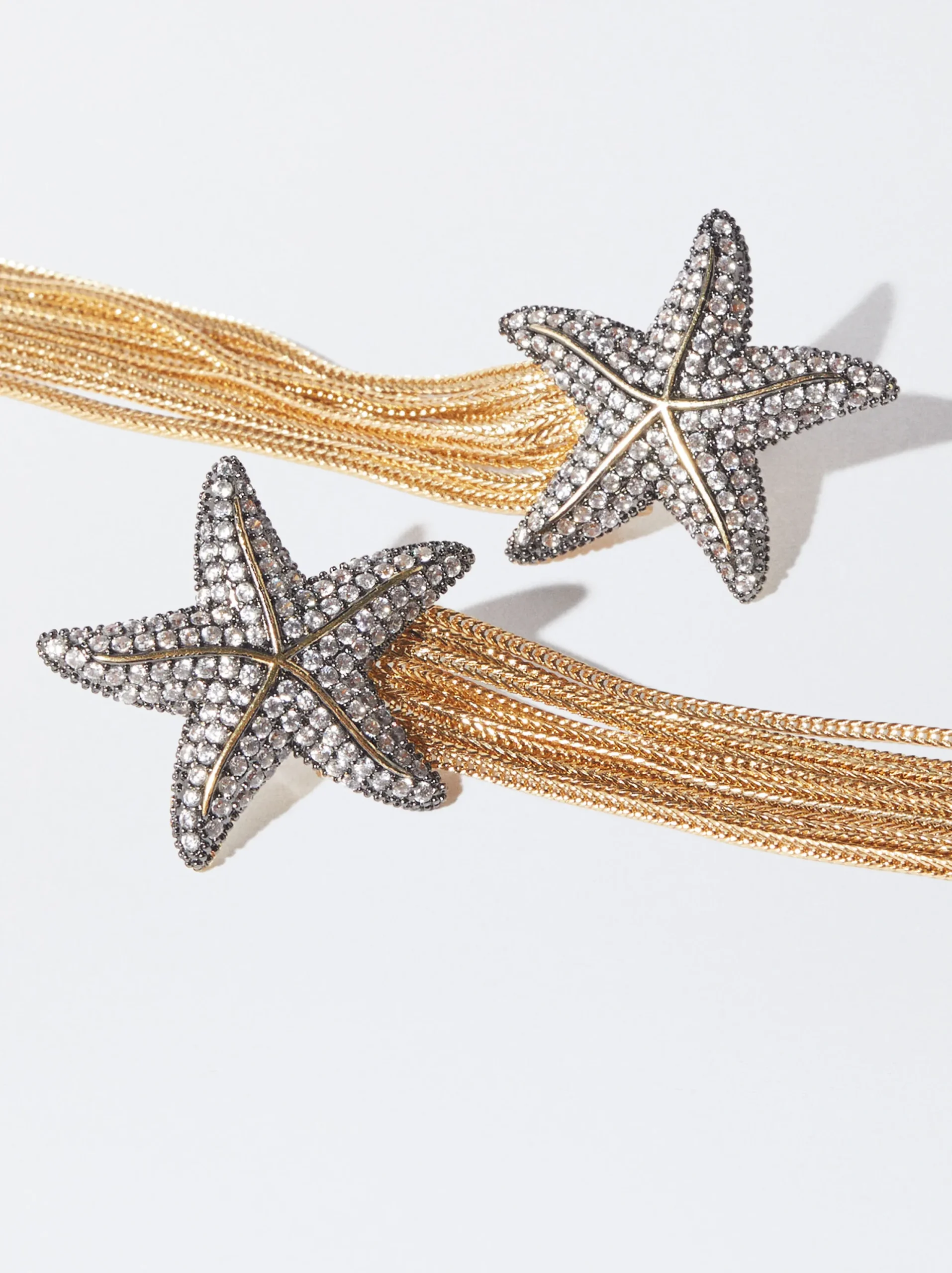 PARFOIS Pendientes Estrella Y Circonitas Dorado Outlet