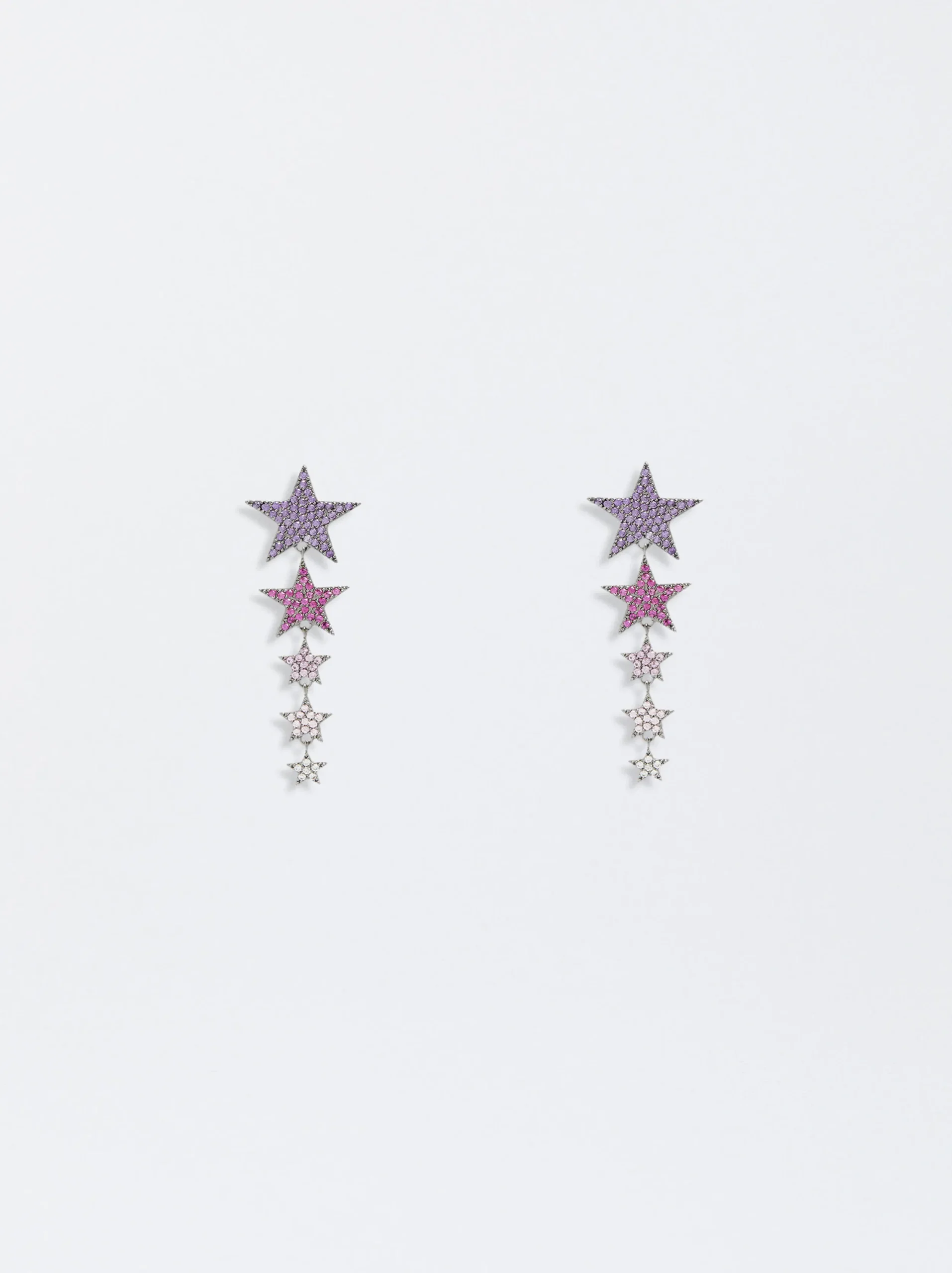 PARFOIS Pendientes Estrellas Y Circonitas Multicor Cheap