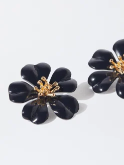 PARFOIS Pendientes Flor Azul Sale