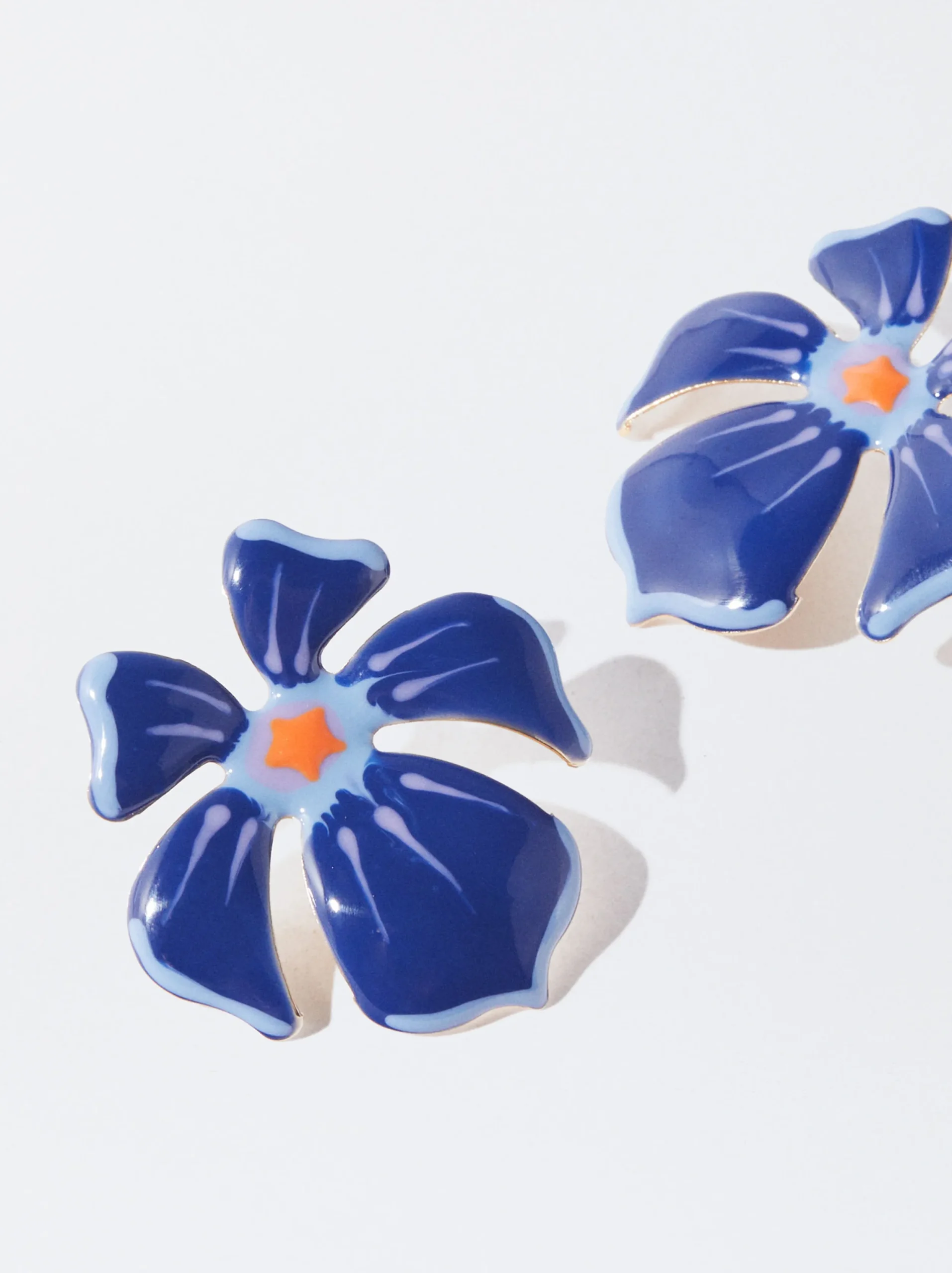 PARFOIS Pendientes Flor Azul Marino Best Sale