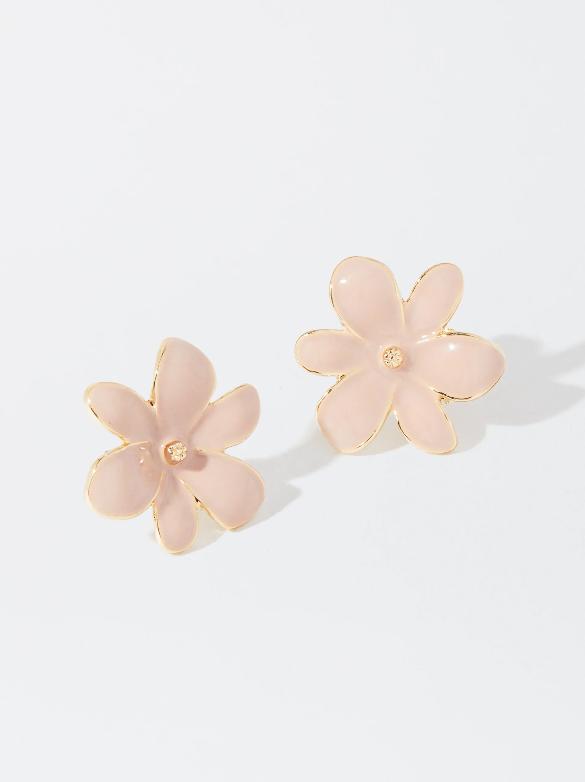 PARFOIS Pendientes Flor Rosa Hot