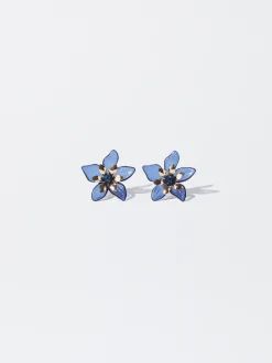 PARFOIS Pendientes Flor Azul Clearance