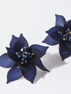 PARFOIS Pendientes Flor Azul Discount