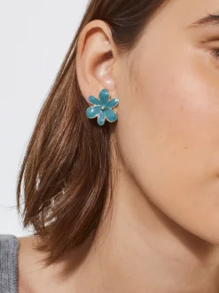 PARFOIS Pendientes Flor Azul Discount