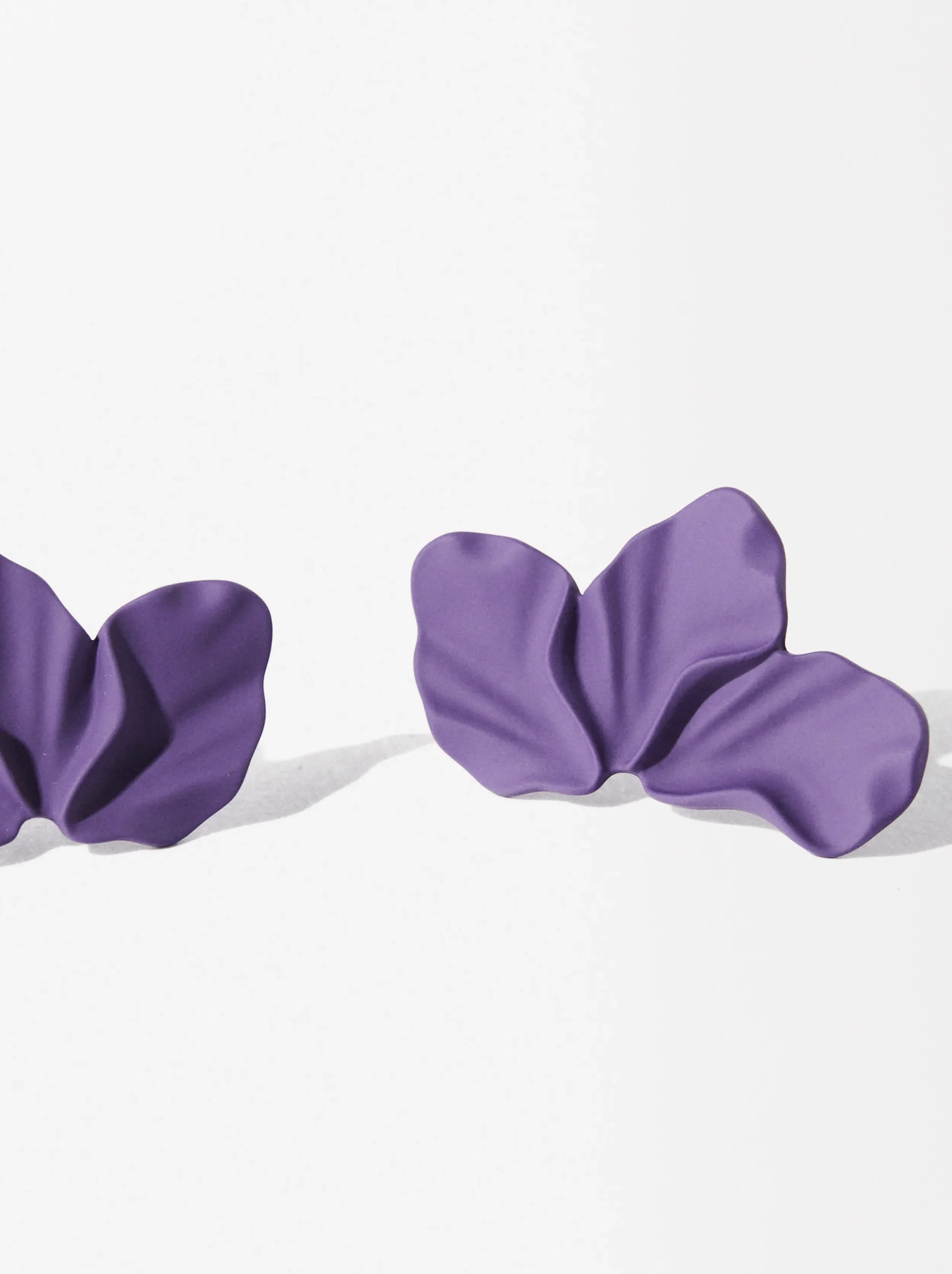 PARFOIS Pendientes Flor Burdeos Discount