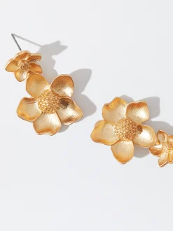 PARFOIS Pendientes Flor Dorado Shop