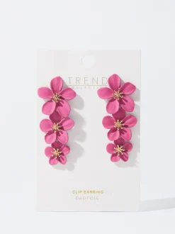 PARFOIS Pendientes Flor Rosa Clearance