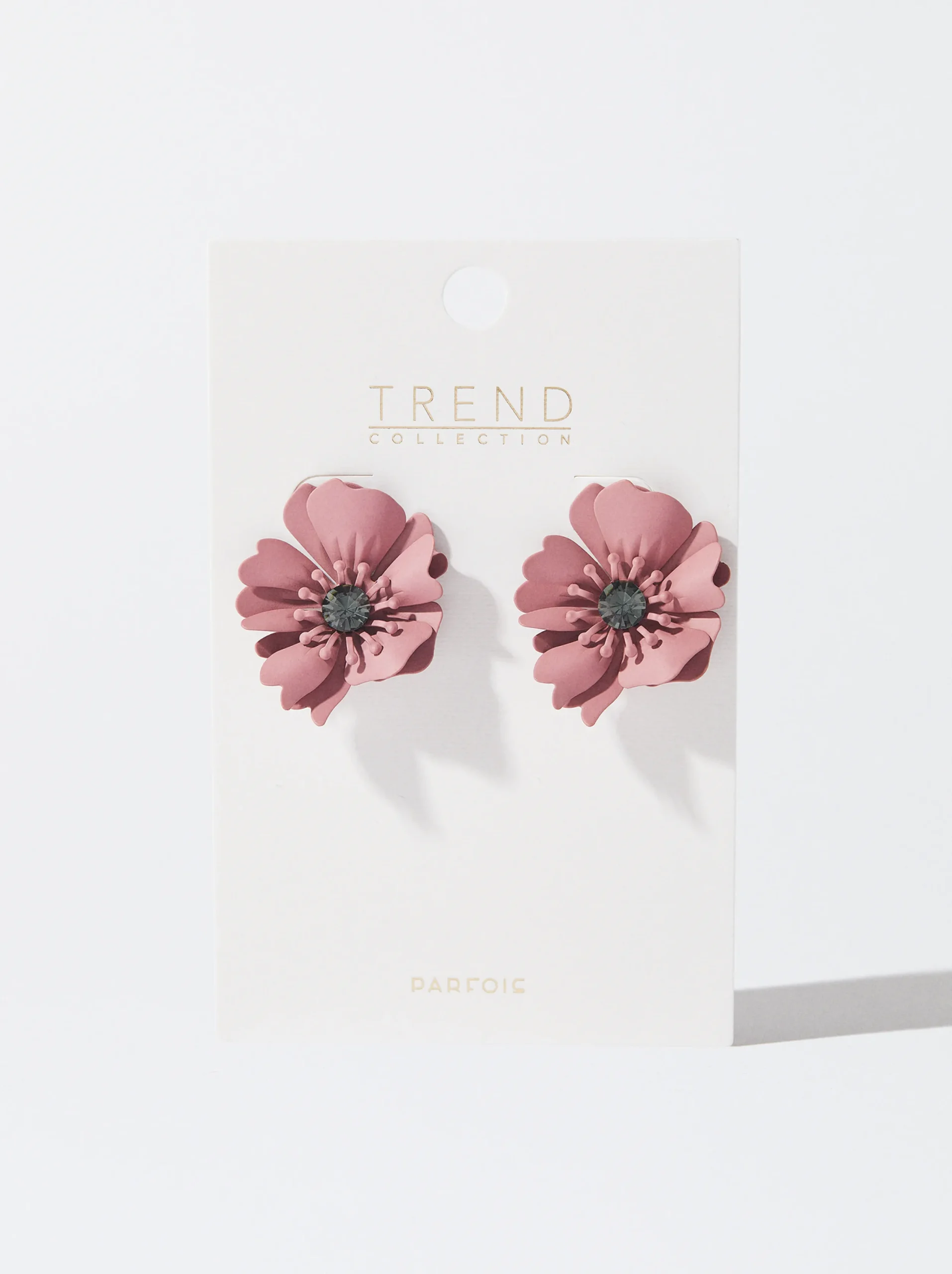 PARFOIS Pendientes Flor Con Cristal Naranja Best