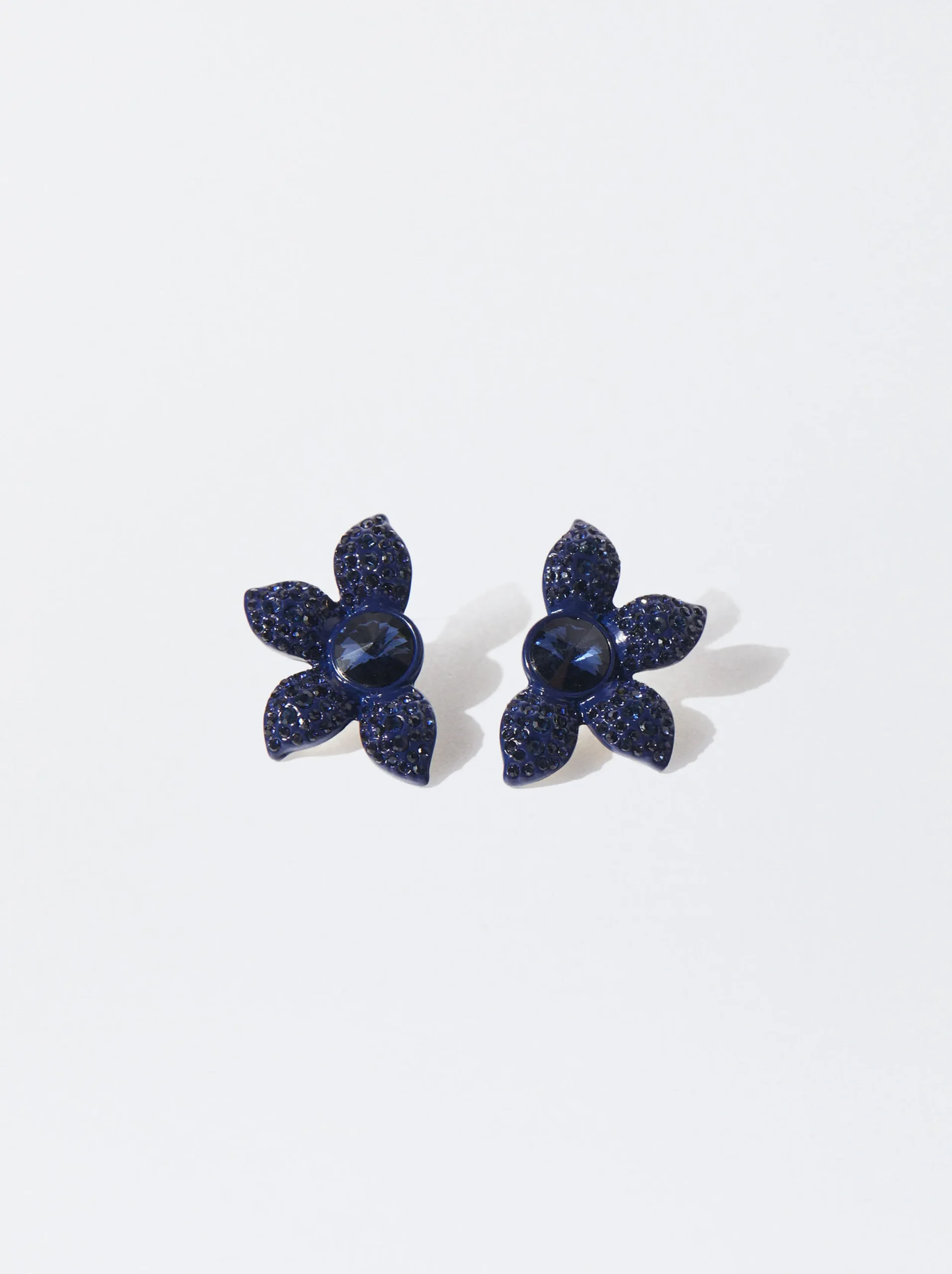PARFOIS Pendientes Flor Cristales Azul New