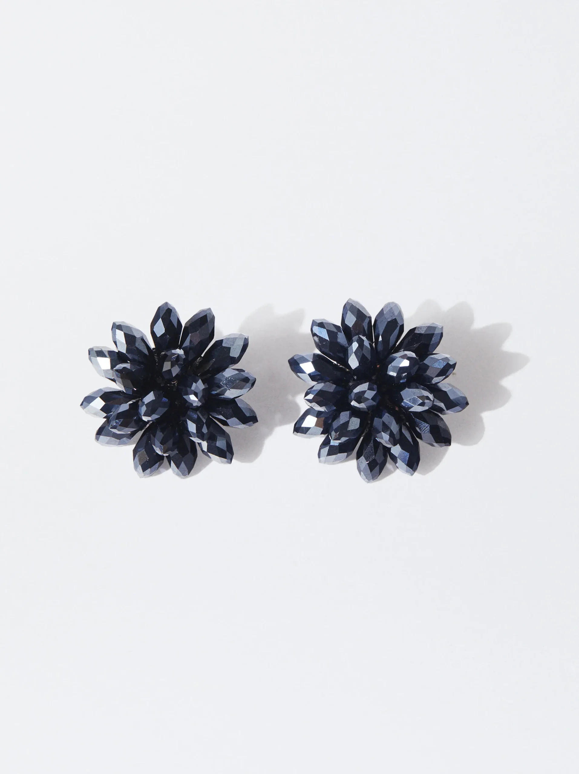 PARFOIS Pendientes Flor Cristales Azul Discount