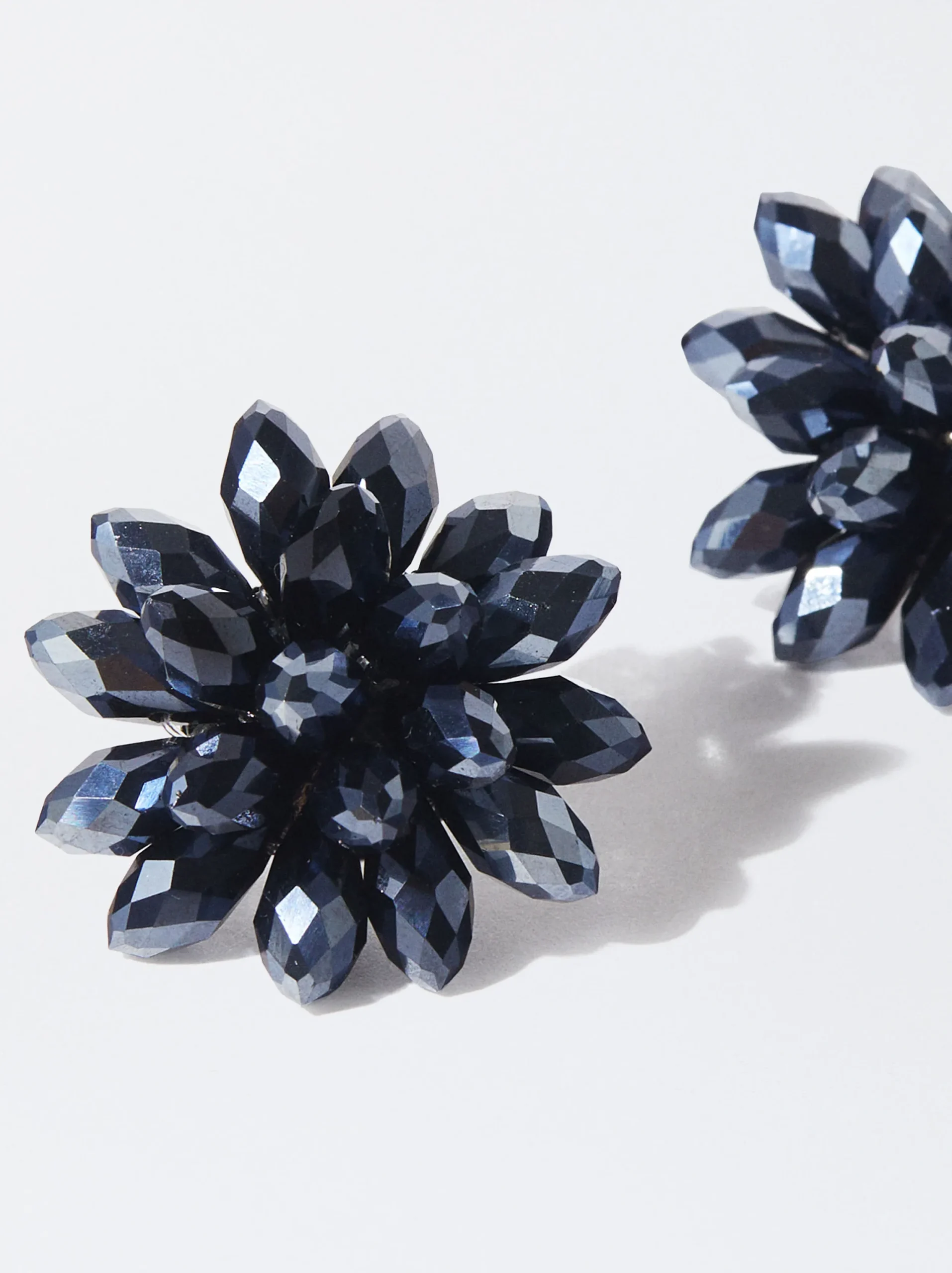PARFOIS Pendientes Flor Cristales Azul Discount