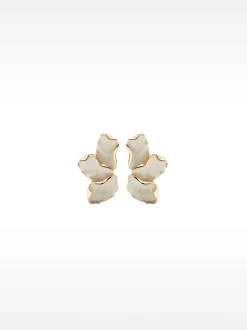 PARFOIS Pendientes Flor Esmaltados Dorado Cheap