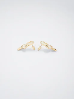 PARFOIS Pendientes Flor Esmaltados Dorado Cheap