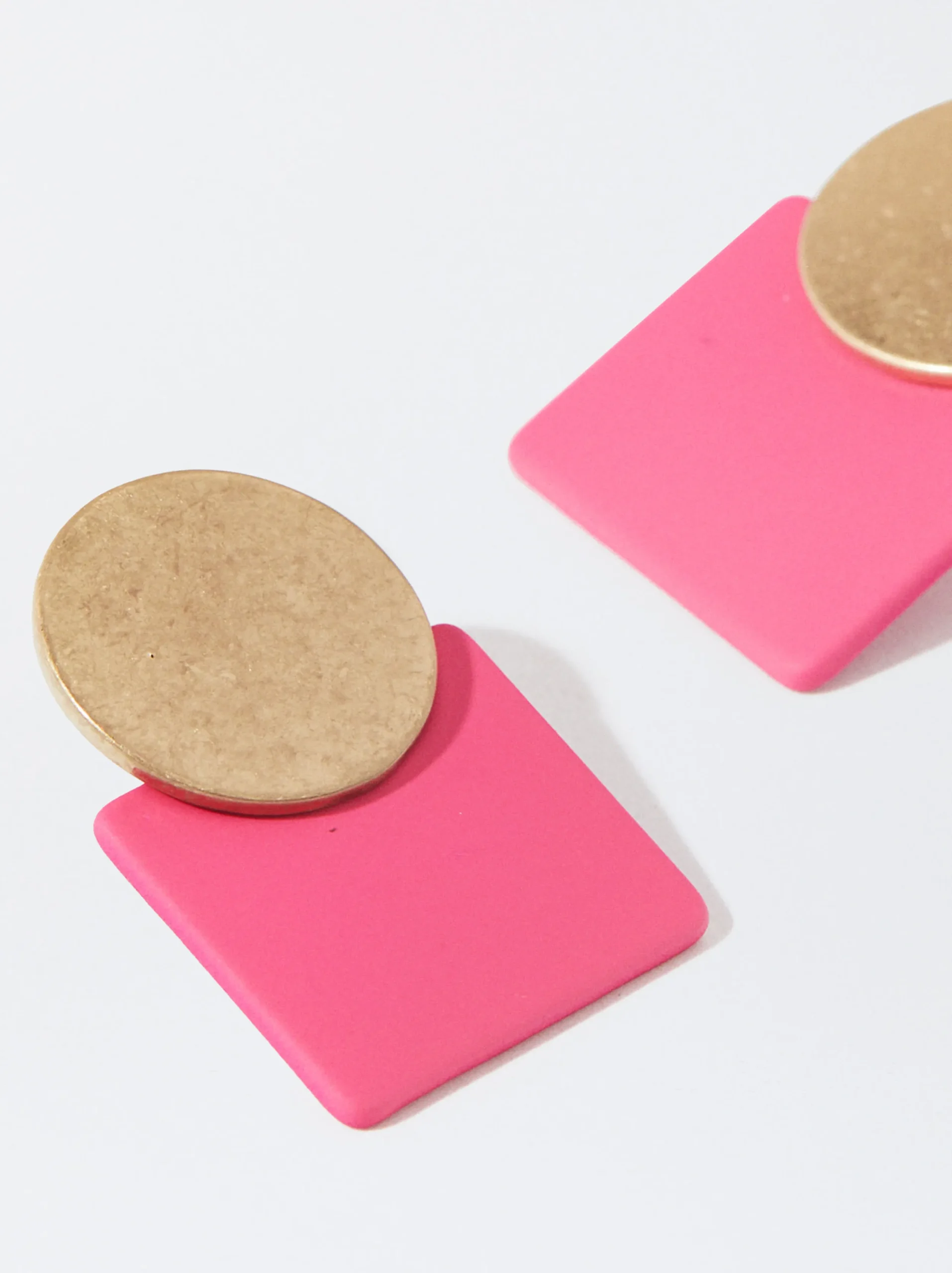 PARFOIS Pendientes Geométricos Rosa Cheap