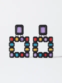 PARFOIS Pendientes Geométricos Multicolor Multicor Best