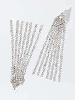 PARFOIS Pendientes Largos Con Cristales Multicor Shop