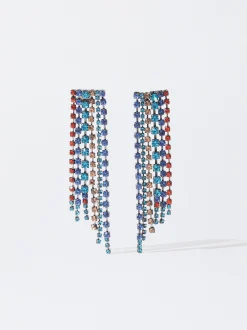 PARFOIS Pendientes Largos Strass Multicolor Multicor Outlet