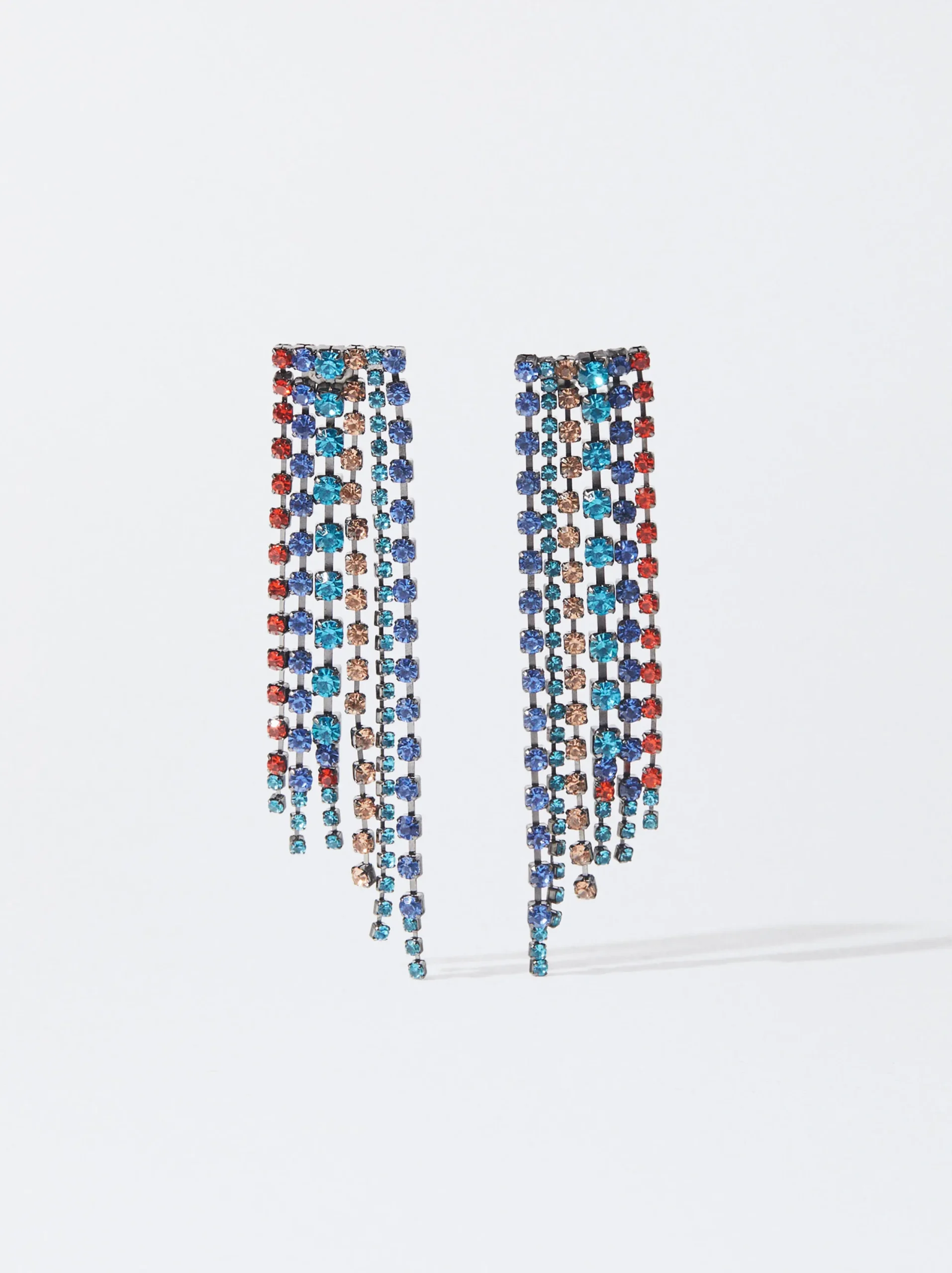 PARFOIS Pendientes Largos Strass Multicolor Multicor Outlet