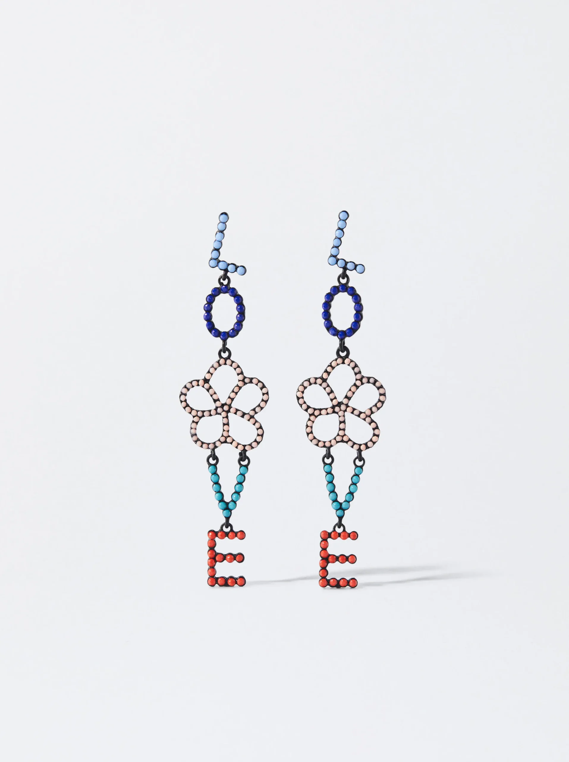 PARFOIS Pendientes Letras Abalorios Multicor Clearance